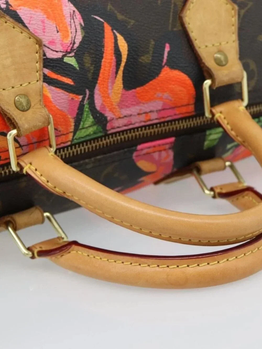 LOUIS VUITTON Monogram Rose Speedy 30 Hand Bag Orange Pink M48610 Auth ka4783SAV